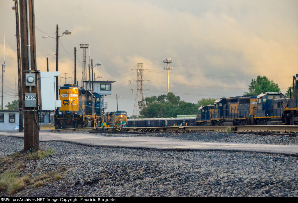 CSX Locomotives in the Yard